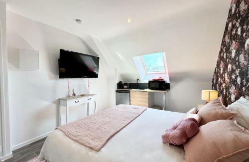 Queven Apartamento | L’instant rose - Cocon fleuri avec jacuzzi