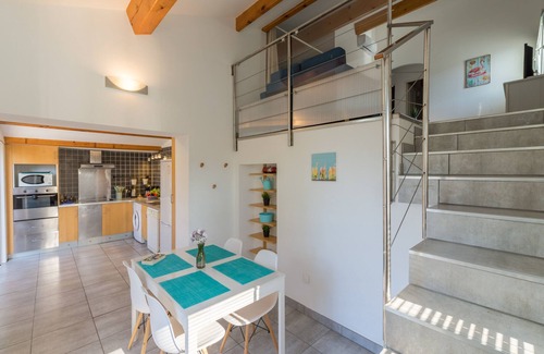 Giens Casa | La Bastide-Casa-Villa-Baño con bañera-Vineyard view