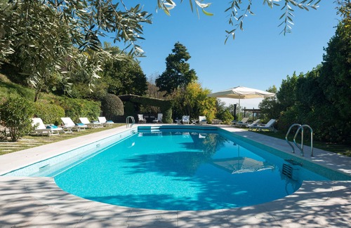 Asolo Apartamento | El apartamento Beretta en villa veneciana en el centro de Asolo piscina