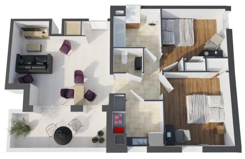 Toulouse South-East Apartamento | La loge du Minotaure, parking et bureaux