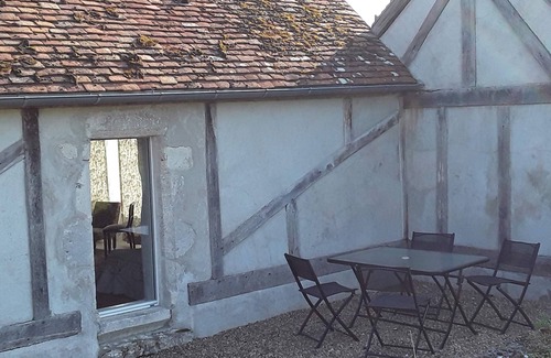 Tour-en-Sologne Casa | La Métairie-Suite-Baño con bañera-Confortable-Terraza