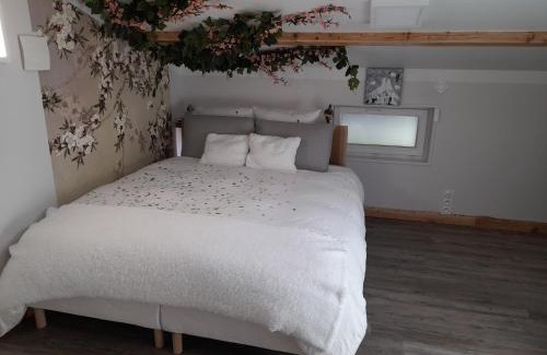 Saint-Bernard Cama Y Desayuno | La maison du Bonheur - Chambre Tourterelle - borne de recharge VE
