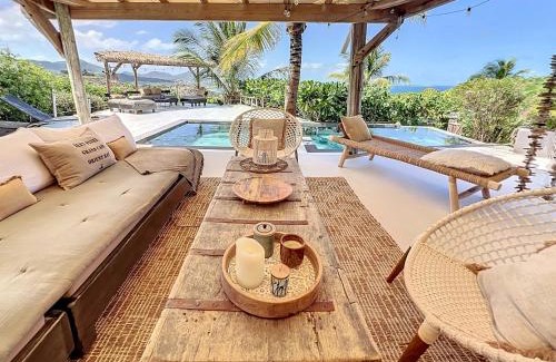 Oyster Pond Casa | La Sucriere sea view swimming pool open-air atmospher