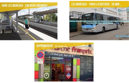 Les Mureaux Apartamento | La Téranga - WIFI - Coeur de ville - Gare