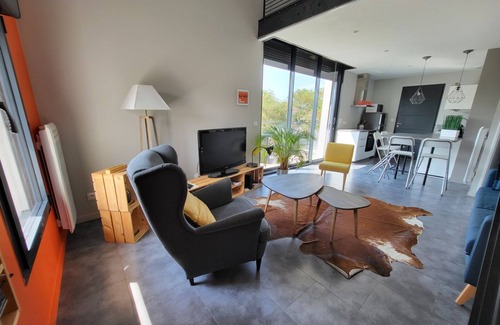 Genas Apartamento | La Villa-Loft-Baño Privado-Apartamento-Vista al patio