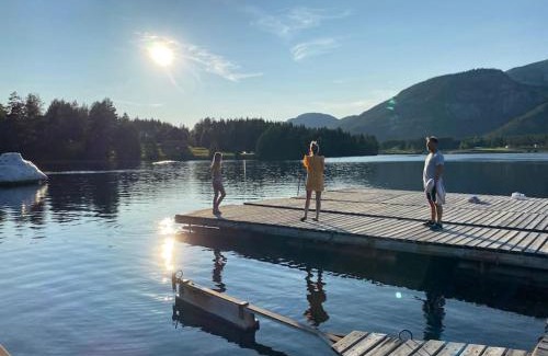 Kviteseid Chalet De Esquí | Laftet hytte i strandkanten med bade og fiske muligheter