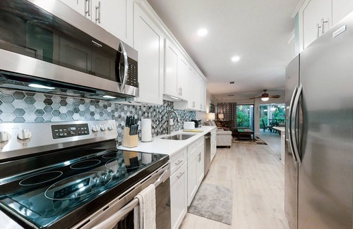 Fernandina Beach Casa | Lagoon Villa Home w/Private Patio, Serene Views, Great Location, & A/C - Dog OK