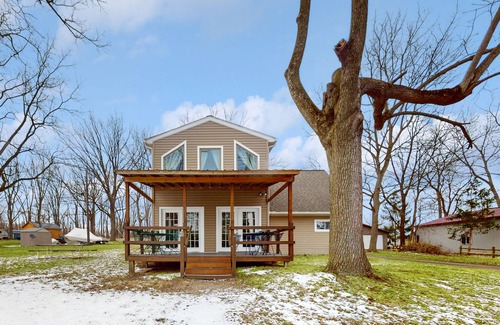 Cayuga Casa | Lake-view retreat with dock access, firepits, & large yard