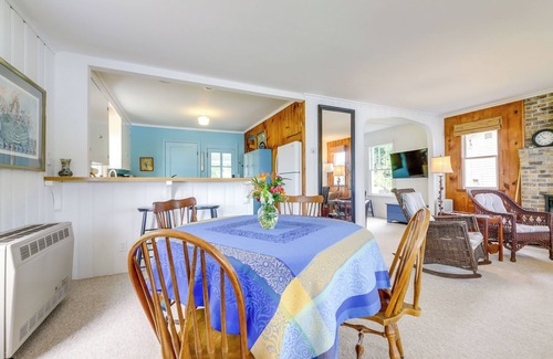 Coventry Lake Cabaña | Lakefront Cottage w/ Covered Porch & Dock!