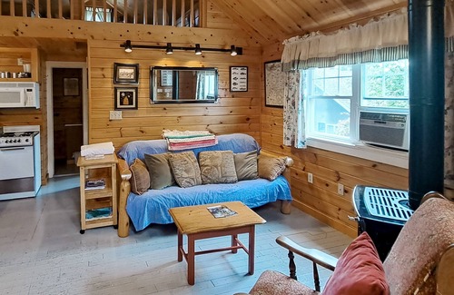 Greenville Cabaña | Lakefront cottage with full kitchen, firepit, gas grill, Wifi, a/c