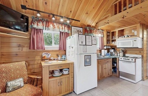 Greenville Cabaña | Lakefront cottage with full kitchen, firepit, gas grill, Wifi, a/c