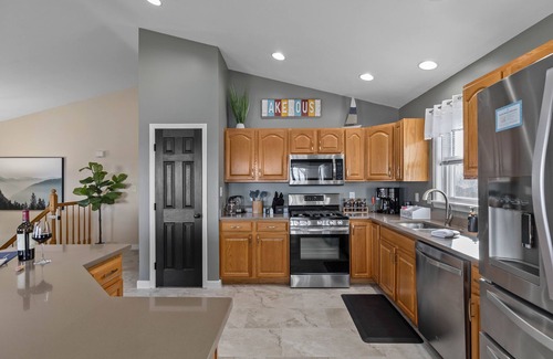 Brewerton Casa | Lakefront home, large firepit patio, Game room!