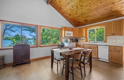 Farmington Casa | Lakefront Home w/ Private Beach & Stunning Views