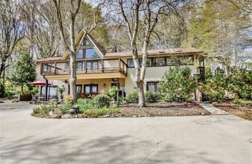 Six Mile Casa | Lakefront Keowee home w open water views + private dock, boat ramp & fire pit