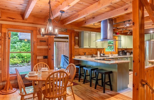 Boone Cabina | Lakeview- hot tub, pet friendly, lake views, catch and release fishing