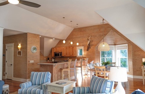 Cape Fear Station Casa | Large deck on main level and screened in porch, private crofter; access to both clubs!