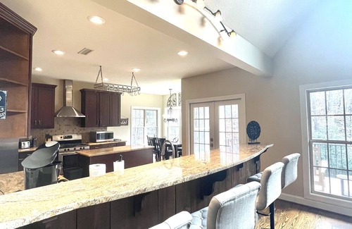 Lake Lure Casa | Large Rental in Rumbling Bald Resort on Septic. No damage. Ready to go!