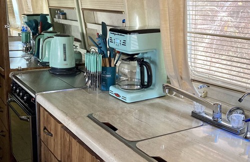 Cascade-Chipita Park Casa | LD5 Vintage Airstream Camper with Private Patio and Hot Tub!