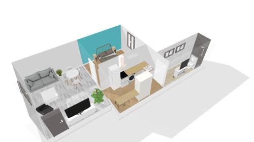 Saint Joseph/Mittelharth Apartamento | Le Blue St Léon : 2 pièces COZY Lit King Size WIFI
