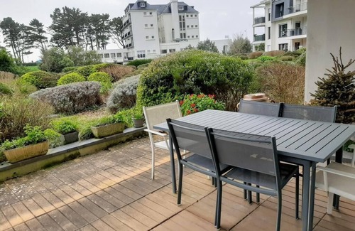 Benodet Apartamento | Le jardin de la Baie-face plage du Trez & thalasso