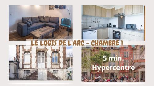 Troyes Apartamento | Le Logis de l'Arc - Chambre 1 - 5min Hypercentre