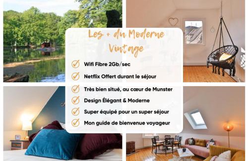 Munster Apartamento | Le Moderne Vintage Hyper Centre,3 chambres, neuf au calme, 3 étoiles