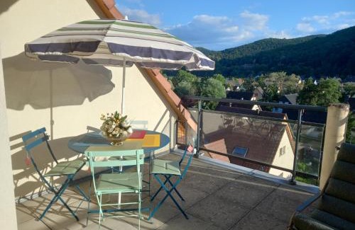 Kaysersberg-Vignoble Apartamento | Le panorama - Appartement meublé 5 pièces cuisine salle de bain