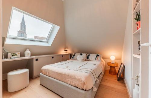 Krutenau Apartamento | Le Petit Batelier - Strasbourg - Vue cathédrale