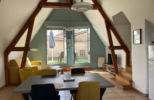 Auxerre Apartamento | Le Roelens-Apartamento-Lujoso-Baño en la habitacion-Vista a lugar emblemático