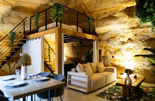 Doue-la-Fontaine Apartamento | Le temps suspendu, Nuit sous la roche & jacuzzi