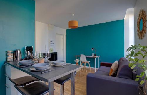 Bourg-en-Bresse Apartamento | Le Tournassin-Balcon-Stationnement gratuit