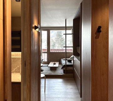 Val-d'Isere Apartamento | Les Barmettes Appart rénové avec vue, parking et skis aux pieds