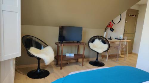 Houdan Cama Y Desayuno | Les coquelicots - Chambre Babette