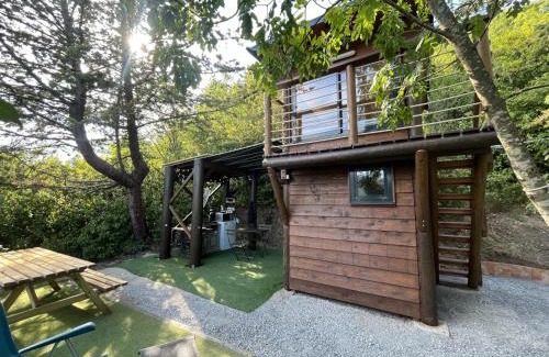 Privas Otro | Les lucioles cabane chalet avec Jacuzzi privatif