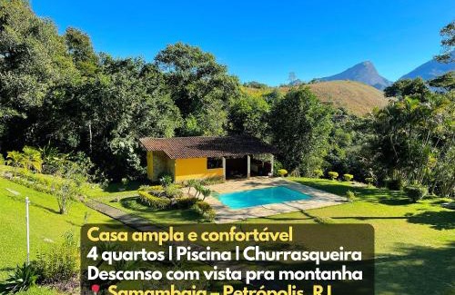 Petropolis Casa | Linda Casa 4qts Piscina Churrasqueira Petrópolis - Venha para a Festa do colono Alemão Bauernfest 2025