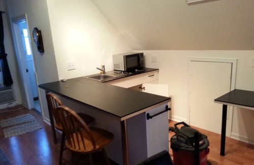 Des Plaines Casa | Loft Apt is above a detached Garage. Full bathroom, kitchenette, fridge, A/C