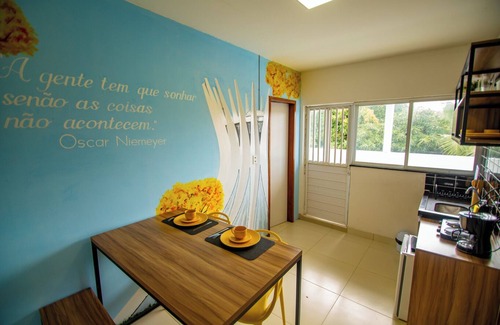 Sao Luis Apartamento | Loft c varanda e pisc bem localizado a 7min do mar