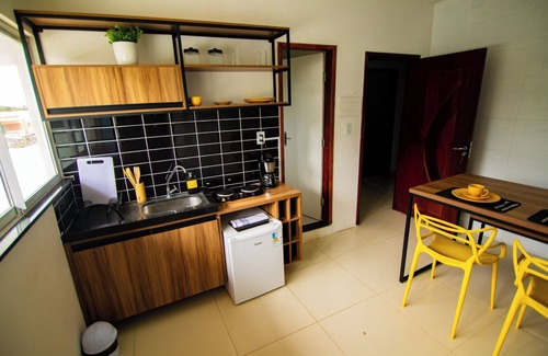 Sao Luis Apartamento | Loft c varanda e pisc bem localizado a 7min do mar