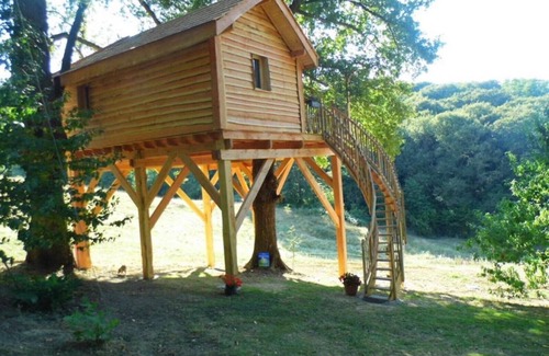 Fichous-Riumayou Cabina | Cabaña de madera-De Lujo-Bañera de hidromasaje-Vista al campo-Gîtes de France