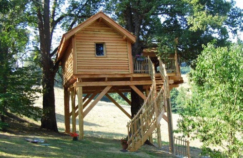 Fichous-Riumayou Cabina | Cabaña de madera-De Lujo-Bañera de hidromasaje-Vista al campo-Gîtes de France