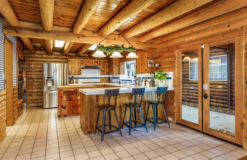 Coarsegold Casa | Log Cabin w/ pool, spa, game room, sleeps 20!