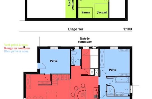 Granges Casa | Logement chez l'habitant étage indépendant