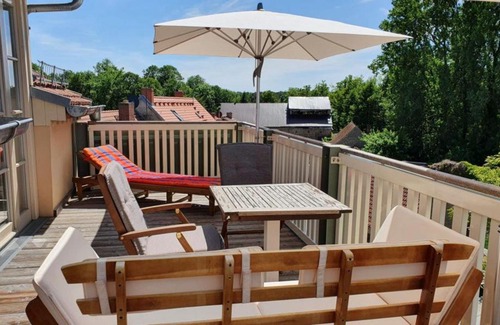 Rheinsberg Apartamento | LoggiaHaus am Schloss, 5 Ferienwohnungen, teils mit Schloss- und Seeblick