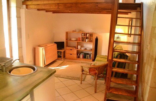 Perrusson Cabaña | Cabaña del Loira Valley para 4/5 con magnífica piscina climatizada y lago de pesca de carpas