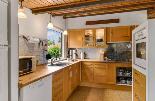 Melby Casa | Look forward to this large holiday home with Finnish wooden bath near Liseleje beach.