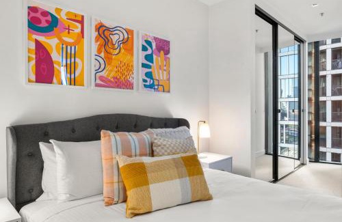 Docklands Apartamento | Lovely 2 Bedroom Apt at Marvel Stadium with Car Park and Rooftop Pool