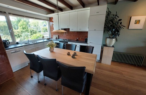 Uitwellingerga Villa | Hermosa y acogedora casa de vacaciones situada en el agua en Frisia