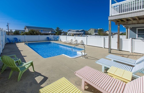 Sandbridge Casa | Lovely home with private pool, hot tub, foosball, air hockey & easy beach access