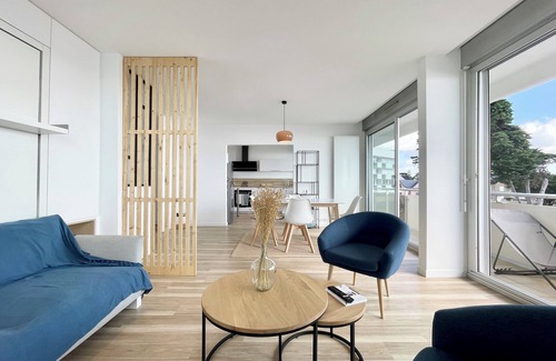 Larmor-Plage Apartamento | Lovely T1 d architecte de standing Vue mer 360