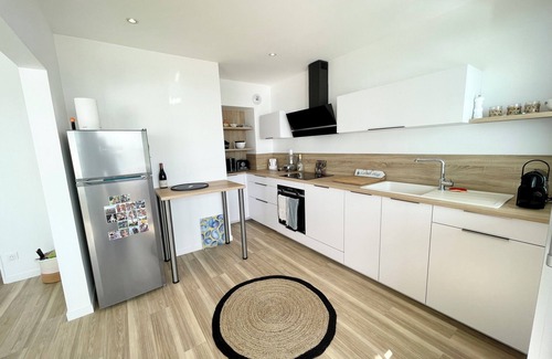 Larmor-Plage Apartamento | Lovely T1 d architecte de standing Vue mer 360